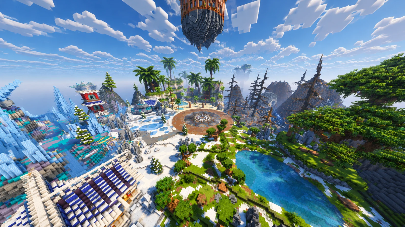 Screenshot of the GraveFFA Minecraft PvP map